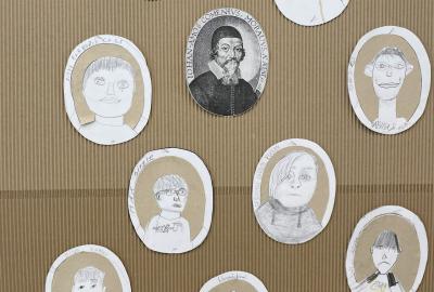 Orbis pictus - práce podle učení J. A. Komenského, autoportrét, vedla M. Neubertová