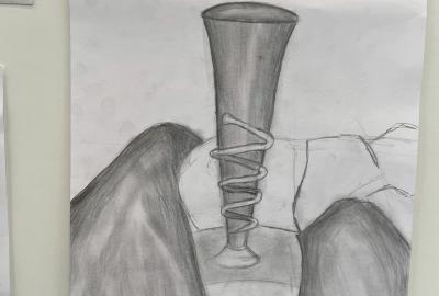 8. B, Studijní kresba/ malba, vedla  R. Rysová