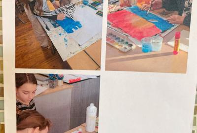 Kopie umělců 20.století, malba temperou, Vedla M. Neubertová