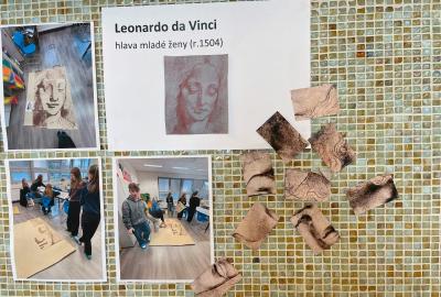 Kopie renesančních mistrů, kolektivní kresba pravou hemisférou