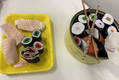 Asijská kuchyně, papírové sushi, 4.B a 5.A