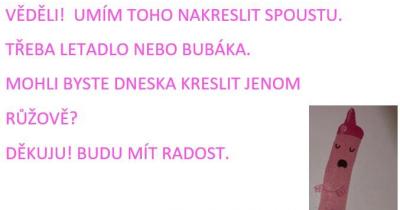 Nespokojená růžová pastelka (1.C)
