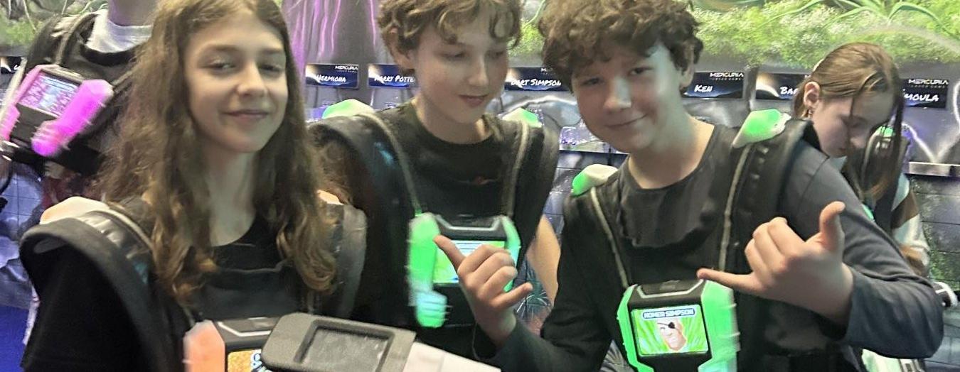 Třidní den a Lasergame v Bráníku